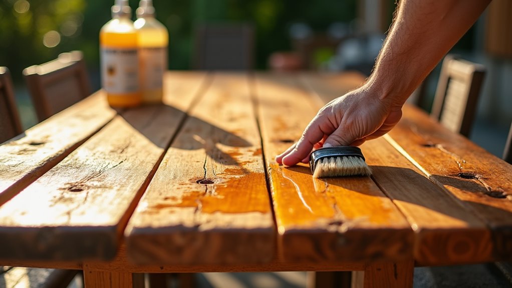 protecting outdoor wood furniture