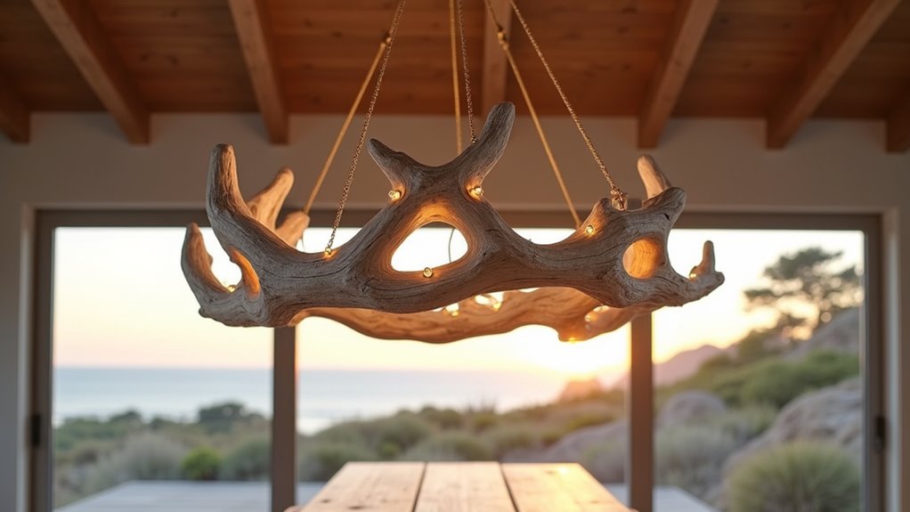 unique natural wood chandeliers