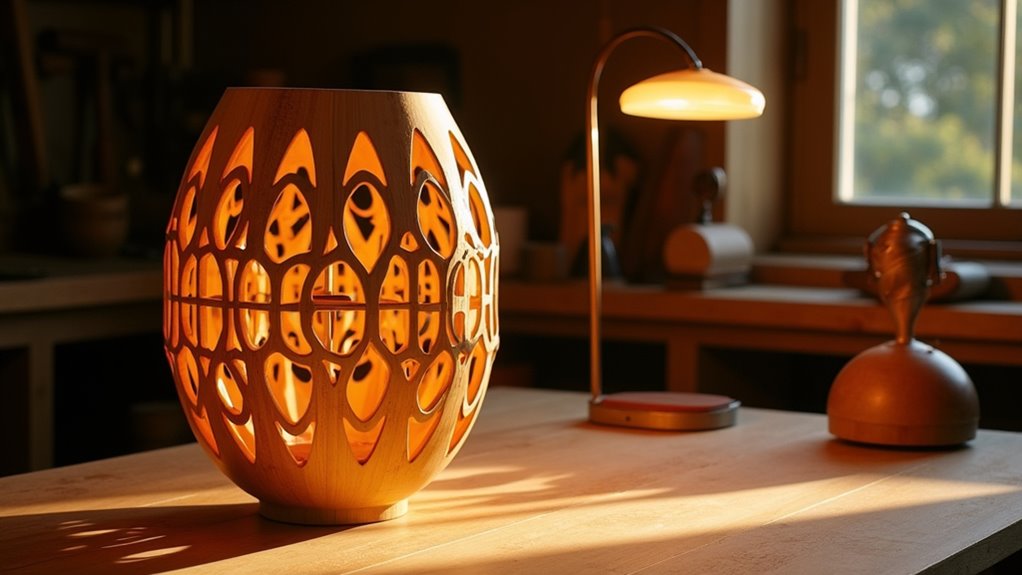 unique wooden lamp lighting