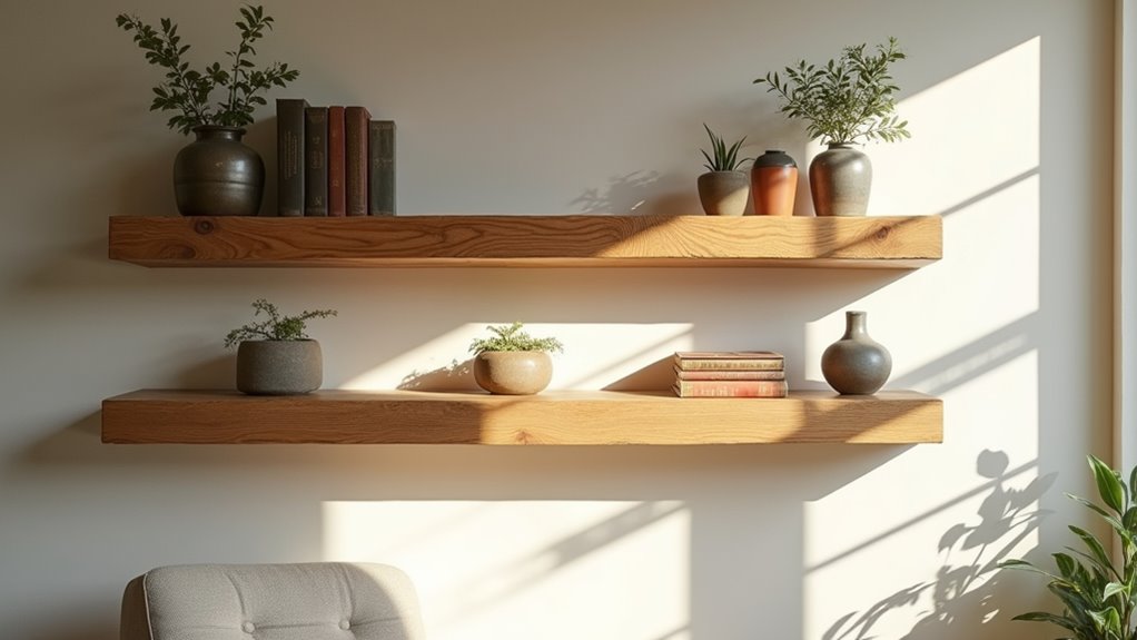versatile wooden shelving design