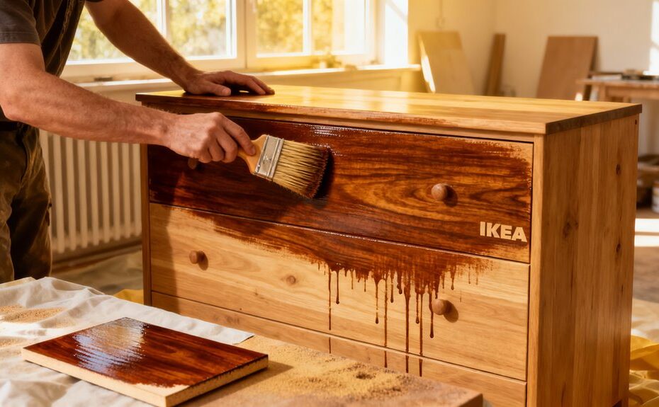 staining ikea furniture tips