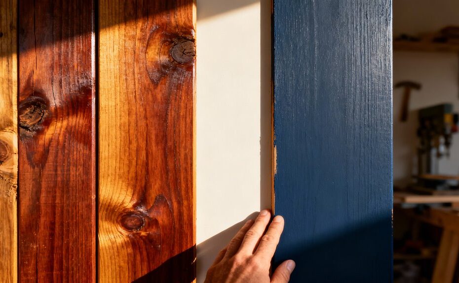 wood stain versus paint
