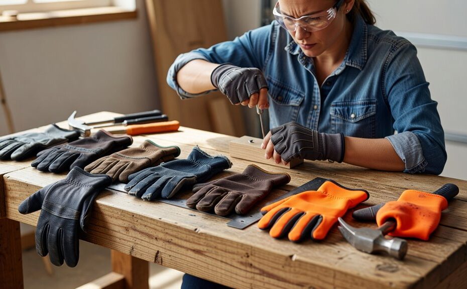 top fingerless work gloves